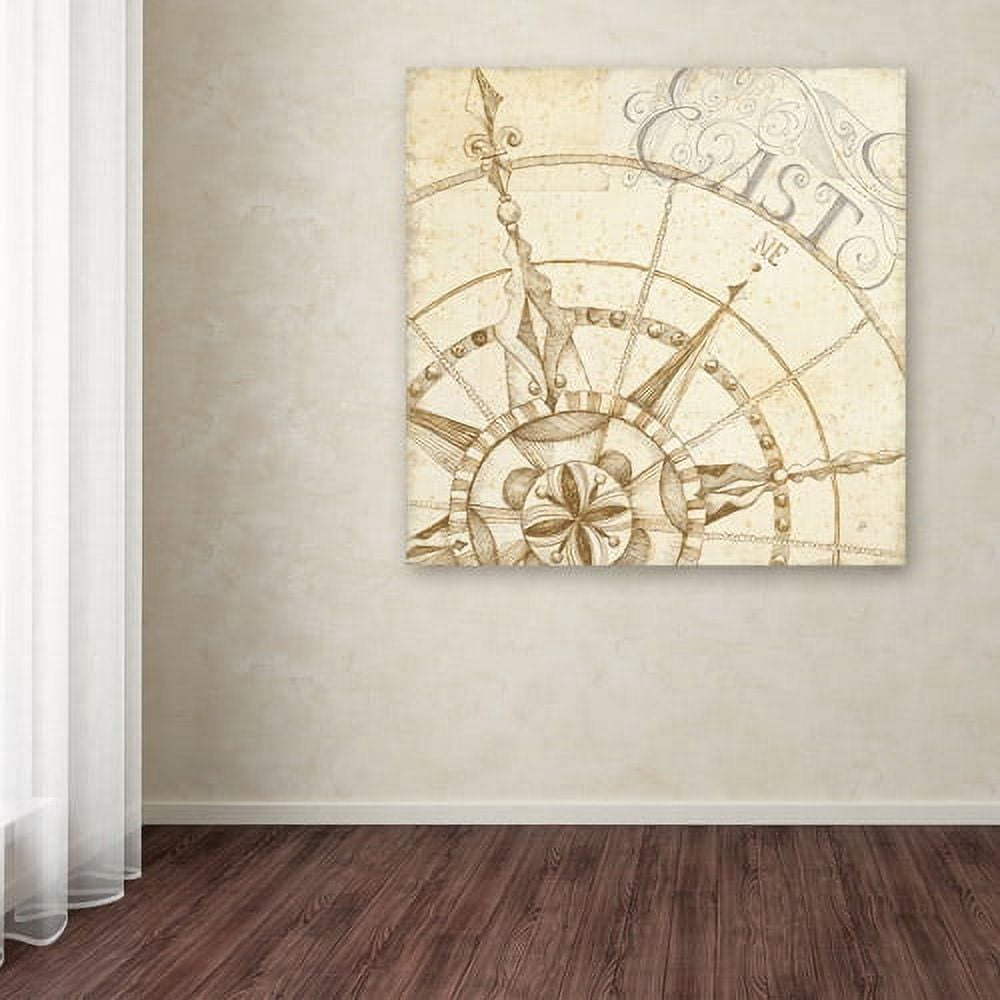 Trademark Fine Art "Coast to Coast Sepia III" Canvas Art by Daphne Brissonnet