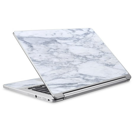 skin decal for acer chromebook r13 laptop vinyl wrap grey white