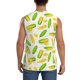 thumbnail image 4 of Fotbe Cartoon Corn Men's Camiseta sin Mangas Estampada para Hombres, Playera Casual para Gimnasio, Entrenamiento, Playa-XX-Large, 4 of 7