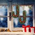 COMPUKAS 3Pcs Candy Cane Wreath Frame Iron for Christmas Decoration ...