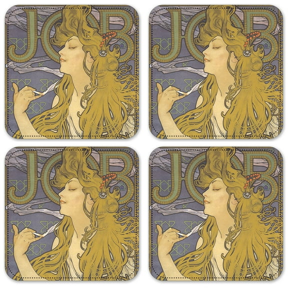 Vinyl Drink Coasters - Set of 4 - Job