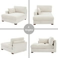 thumbnail image 7 of UIXE Oversized Corduroy Chaise Lounge Chair with Right Armrest,Comfy Upholstered Sleeper Sofa Indoor Recliner Seat w/Washable Cover for Bedroom Living Room, Beige, 7 of 7