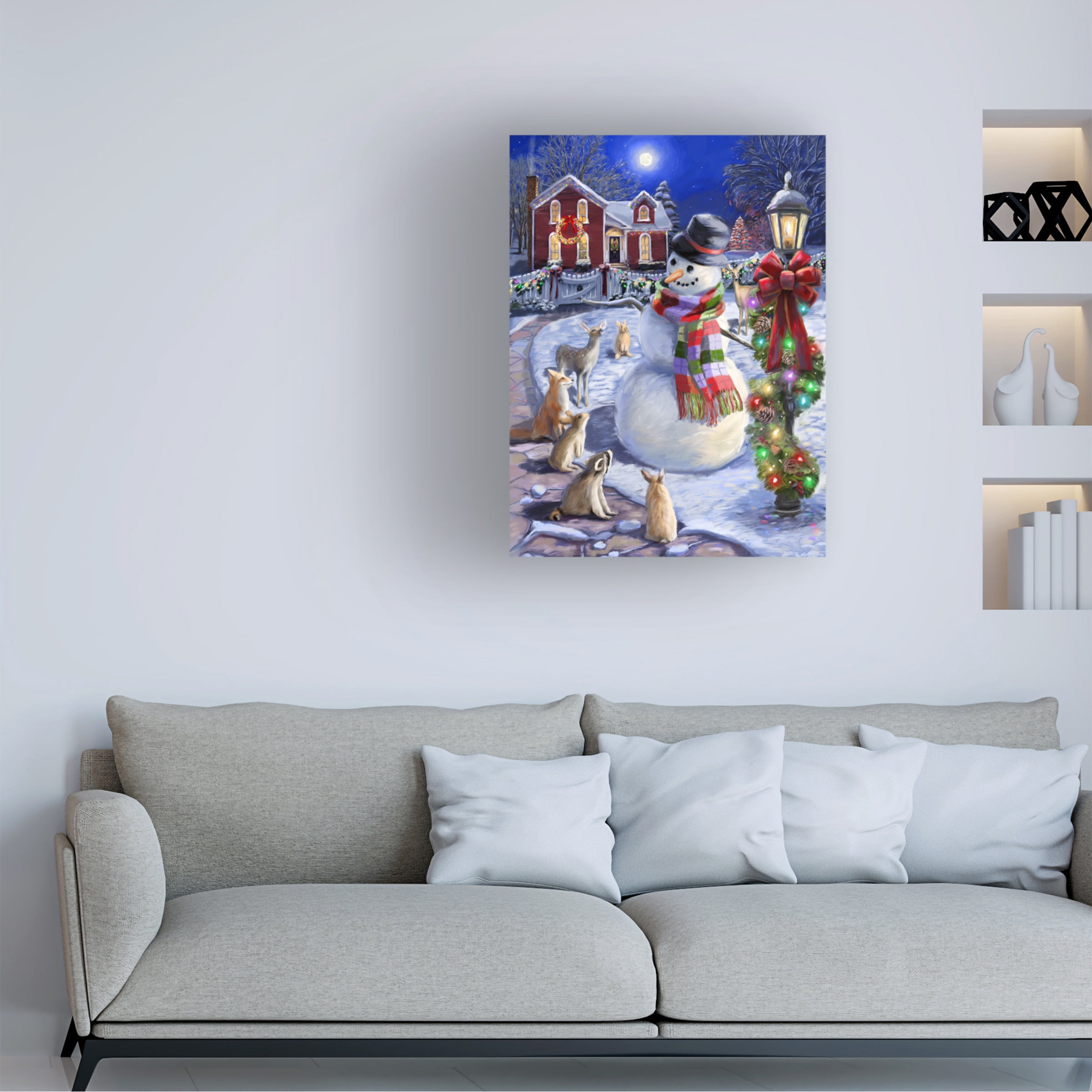 Marie August Anderson 'Christmas Eve Snowman' Canvas Art