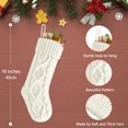 thumbnail image 5 of 6 Pack Christmas Stockings Bulk, 18 Inch Unique Cable Knit Stockings for Xmas Holiday Decoration, 5 of 7