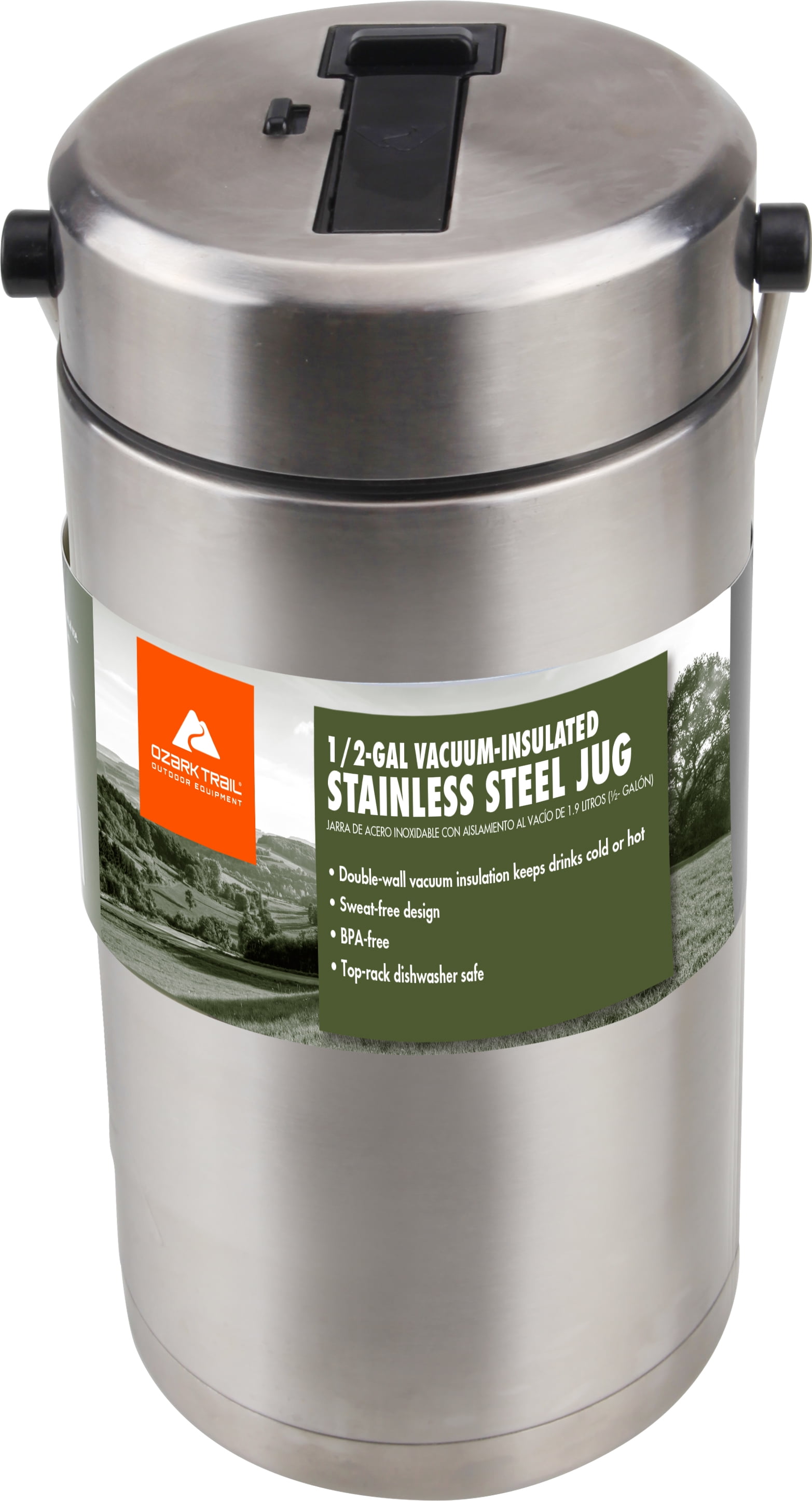 Ozark Trail Camping Water Storage Vacuum Insulated Stainless Steel Jug