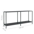 thumbnail image 5 of vidaXL Console Table Black 160x35x75.5 cm Tempered Glass, 5 of 5