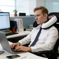thumbnail image 2 of Neck Pillow Memory Foam,Boho Soft Breathable U-Shaped Travel Pillows,Abstract Bohemia Womens Moons Scarf Black White Lightweight Ergonomic Neck Support Cushion for Office Airplane 11.4"x11.4"x3.9", 2 of 9