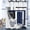 1Blue, variant on Ikfashoni Hookless Shower Curtain with Snap in Liner, White Boho Floral Waterproof Fabric Mesh Window Bath Curtain, 71"X74"