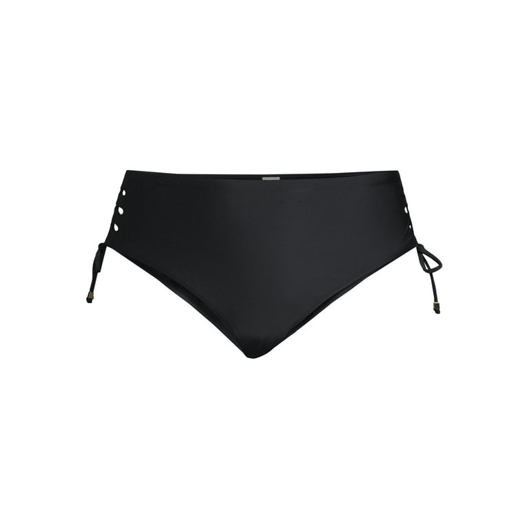 Time and Tru Women's Ruched Side Bikini Swimsuit Bottoms - Walmart.com