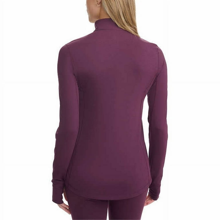 Paradox Ladies 1 4 Zip Merino Wool Blend Base Layer Top Purple Medium
