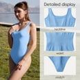 thumbnail image 5 of OQQ Women's 3 Piece Bodysuits Sexy Ribbed Sleeveless Square Neck Tank Tops Leotard 2025 Trendy Outfits, 5 of 7