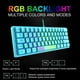 thumbnail image 3 of Btafrte Teclado Con Cable K61 RGB 60 Por Ciento 62 Teclas Teclado Ergonómico para Juegos (azul), 3 of 8