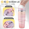 thumbnail image 2 of Ochapa Sugar pink 30oz Tumbler Stainless Steel With Handle Flip Straw, Leakproof Travel Mug iced Coffee Cup, 2 of 6