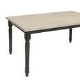 thumbnail image 4 of Linon Willow 2 Tone Dining Table in Smokey White and Dark Gray Stained Wood, 4 of 11