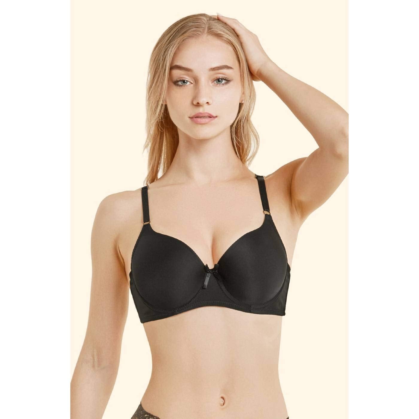 Mamia Women's Basic Lace/Plain Lace Bras Pack of 6- Various Styles 75, 36C
