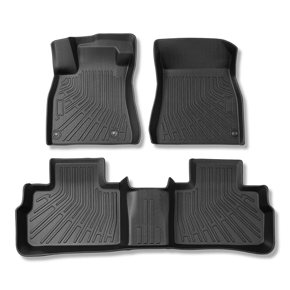 Findmall TPE Floor Mats 2Rows with 3 Pieces Replacement for Nissan Sentra 2020-2024 Full Set Black All Weather Car Mat
