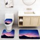 thumbnail image 1 of ABPHQTO Silueta del volcán del Teide contra un cielo al atardecer Juego de alfombras de baño de 3 piezas Alfombra de baño Alfombra de contorno y tapa de inodoro, 1 of 2