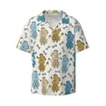 thumbnail image 3 of Goofa Cartoon Poodle Dog Printed Men's Casual Short-sleeved Shirt,Lightweight Breathable Button-down,Summer Casual men's top,Versatile Fashion shirt-3X-Large, 3 of 7