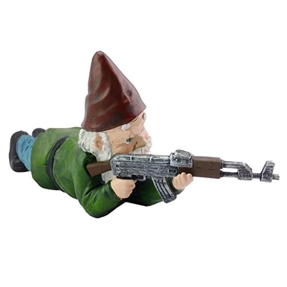 MesaSe Funny Garden Goblin Statue Resin Ornament Dwarf Figure Sculpture for Indoor Outdoor Decor