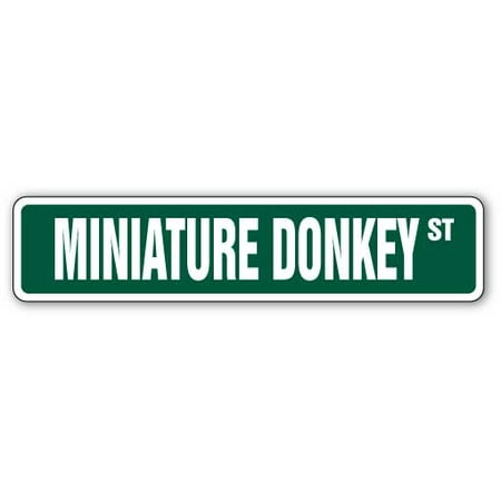 Donkey Outline MINIATURE DONKEY Aluminum Street Sign small mule ranch farm rides | Indoor/Outdoor | 18