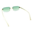 thumbnail image 7 of Luxury Gangster Rimless Jaguar Head Hinge Showy Sunglasses Gold - Green, 7 of 7