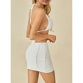 thumbnail image 3 of Lamuusaa Womenacute;s Halter BodyconDress, Sleeveless Tie Backless Hollow Out Knit Beach Dress, 3 of 9