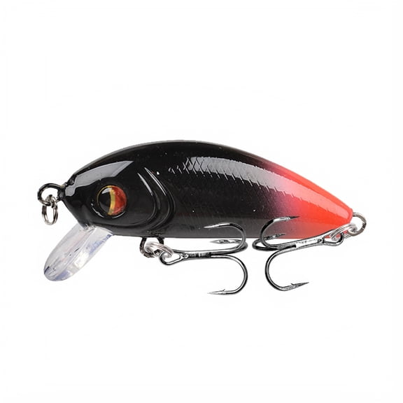 MInHoues Floating Crankbait, 1.77" Hard Plastic Minnow Fishing Lure with Treble Hooks, Realistic Wobbling Artificial Bait for Bass and Trout, Freshwater Saltwater Tackle Gear