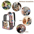thumbnail image 4 of FKELYI Flower Sloth Print 17 Inch Clear Backpack for Boys & Girls, Kids Backpack See Through Schoolbag Spacious Bookbag Travel Bags for Elementary Student, 4 of 7
