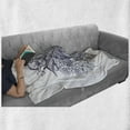 thumbnail image 6 of Koi Fish Soft Flannel Fleece Throw Blanket, Koi Carp Fish Hand-drawn in Dark Blue with a Lotus Flower Mandala Print, Cozy Plush for Indoor and Outdoor Use, 50" x 70", Indigo and White, by Ambesonne, 6 of 6