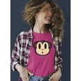 thumbnail image 2 of Plaid Monkey Surprise - Retro Animal Emoji Design Women's T-shirt, 2 of 4