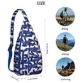 thumbnail image 2 of Pop Art Sling Backpack - Colorful Abstract Psychedelic Pattern Shoulder Bag, Fashionable Lightweight Pack, 2 of 4