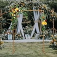 thumbnail image 3 of Loyalheartdy Rectangle Wedding Arch Stand Freestanding Balloon Flower Metal Rack Yellow Arch Background Decor Stand for Party Event 6.6x4.9Ft, 3 of 10