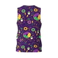 thumbnail image 3 of Easygdp Mardi Gras and Donuts Men's Mesh Basketball Jersey Quick Drying Sleeveless Shirts Fitted Muscle Tank Tops Sport Round Neck T-Shirt - XX-Large, 3 of 9