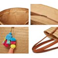 thumbnail image 6 of PIKADINGNIS Straw Beach Bags Tote Tassels Bag Hobo Summer Handwoven Shoulder Bags Purse With Pom Poms, 6 of 6