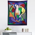 thumbnail image 1 of Abstract Tapestry, Colorful Digital Modern Art Portrait of a Lady Cubic Themed Print, Fabric Wall Hanging Decor for Bedroom Living Room Dorm, 5 Sizes, Dark Purple and Multicolor, by Ambesonne, 1 of 1