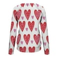thumbnail image 5 of Azrian Womens Shirts Valentine'S Day Sweatshirt Long Sleeve Pullover Tunic Tops, 5 of 6