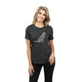 thumbnail image 2 of Thread Tank Labrador Dog Silhouette Women's Relaxed Crewneck T-Shirt Tee Charcoal X-Large, 2 of 4