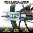 thumbnail image 2 of JOYSTAR Electric Bike for Teenagers, Ages 7+ with 250W Brushless Motor, 15 Miles 15MPH Electric Mountain Bicycle with Removable Battery, Multiple Colors, 2 of 6