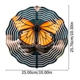 thumbnail image 4 of Vibrant Metal Hanging Wind Spinners & Chimes for Yard & Garden - Stunning Butterfly Design with Black & White Patterns Eye - Catching Decor, 4 of 6