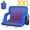 Blue, variant on DKMOCO 21" Wide Dual Side Heated Stadium Seats for Bleachers with Back Support, Folding Bleacher Seat with Storage Pockets for Outdoor Camping Games Sports,Black(No Battery)