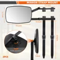 thumbnail image 5 of 360 Rotation Caravan Trailer Car Towing Mirror Adjustable Tow Duals Mirror Extension Strap Rear View Side Spots Blind Mirror 2Pcs, 5 of 5
