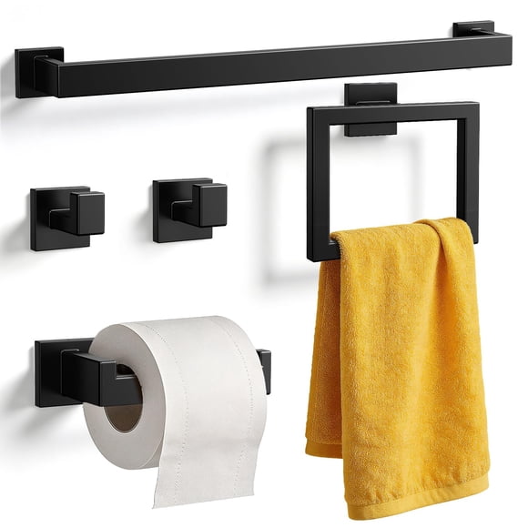Set de accesorios de baño Kitsure a prueba de óxido negro mate