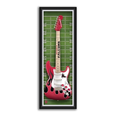 Atlanta Falcons 14 x 37 Framed Electric Guitar Print