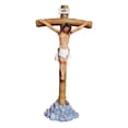 thumbnail image 3 of Jesús en , familia , figura católica orante, crucifijo de Jesús duradero, cruz de pared para mesa del hogar, 3 of 9