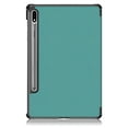thumbnail image 3 of TOP SHE Case for 2021 Samsung Galaxy Tab S7 FE (12.4", Model SM-T730), Tab S7 Plus 12.4-inch Case (SM-T970) - PU Leather Hard Plastic Case, Slim Lightweigt Smart Stand Trifold Flip Cover (Dark Green), 3 of 10
