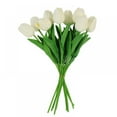 thumbnail image 3 of 10Pcs Purple Randomly Home Decor Artificial Tulip Real Touch PU Plastic Flowers DIY Bend, 3 of 5