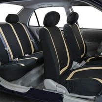 DINHEAROM Automotive Seat Protector Mat Sponge Black 4Pcs 10.6x10.2x0.4in