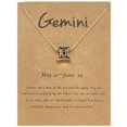 thumbnail image 3 of Twelve Constellation Necklace Black Dripping Oil Constellation Card Clavicle Chain, 3 of 9