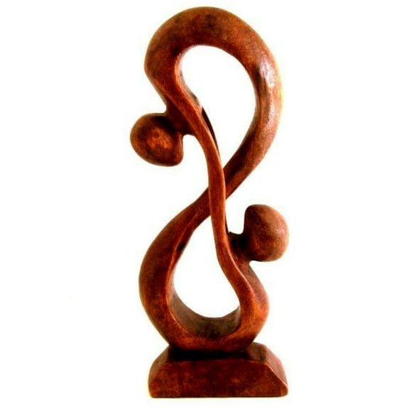 Love Statue Indivisible Love, Modern Art Sculpture - Wood Collector's Quality, OMA BRAND