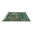 thumbnail image 2 of Ahgly Company Machine Washable Indoor Square Animal Turquoise Blue Traditional Area Rugs, 3' Square, 2 of 4